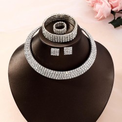  occidental style  temperament fully-jewelled brilliant set elegant Rhinestone..