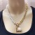 ins temperament layer PearlO buckle necklace  occidental style brief necklace clavicle chain woma