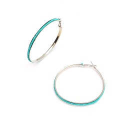 summer personality exaggerating beads Alloy earrings occidental style circle t..