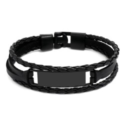 occidental style fashion fashion brief multilayer weave man leather bracelet s..