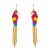  big occidental style earrings fashion earrings creative color tassel samll earrings