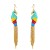  big occidental style earrings fashion earrings creative color tassel samll earrings