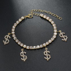 brief claw chain diamond pendant Anklet occidental style temperament all-Purpo..