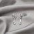 silver new asymmetry diamond ear stud  personality samll earrings