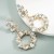 occidental style fashion  Metal bright Round gorgeous gem exaggerating ear stud earringsearrings