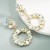 occidental style fashion  Metal bright Round gorgeous gem exaggerating ear stud earringsearrings