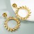 earring occidental style fashion Metal bright Round branches and leaves exaggerating ear stud earringsins Earrin