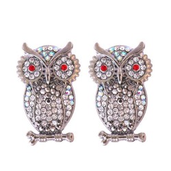 occidental style exaggerating cartoon owl color animal ear stud