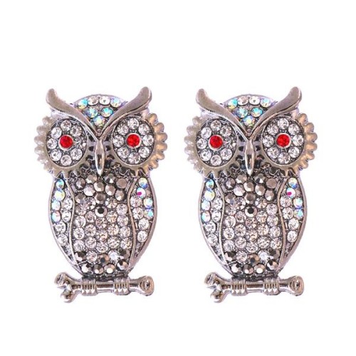 occidental style exaggerating cartoon owl color animal ear stud