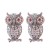 occidental style exaggerating cartoon owl color animal ear stud
