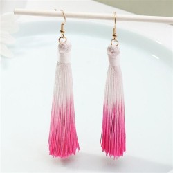 occidental style fashion gradual change tassel earrings Bohemia ethnic style E..