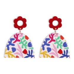 occidental style retro Graffiti earrings  plates exaggerating geometry ear stu..