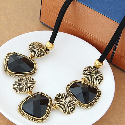 occidental style fashion  gold concise geometry accessories exaggerating necklace