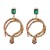 occidental style ear stud personality embed fully-jewelled long snake ear stud trend lady ear stud