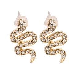  Korea big brief personality fashion temperament samll snake ear stud earrings