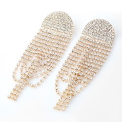 super claw chain series half Round Alloy diamond Rhinestone long style tassel ..