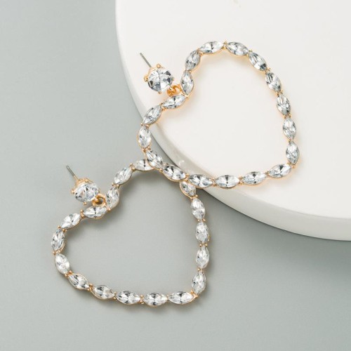 occidental styleins fashion colorful diamond series hollow pendant earrings  personality woman ear stud Earring