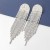 super claw chain series geometry Alloy diamond Rhinestone long style tassel earrings woman occidental style exagg