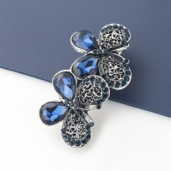 ins occidental style Alloy diamond Acrylic butterfly flowers hair clip woman K..