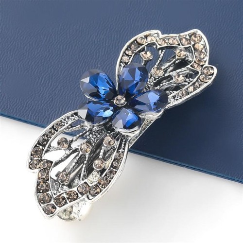 ins wind summer occidental style Alloy diamond Acrylic flowers hair clip woman Korea