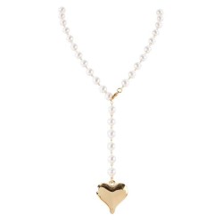 occidental style temperament imitate Pearl necklace woman  retro brief Peach h..
