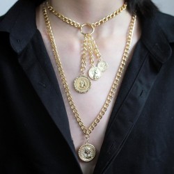 occidental style  retro temperament pendant woman ins wind multilayer tassel n..