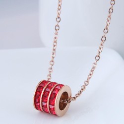 fine Korean style fashion concise circle zircon samll titanium steel personali..