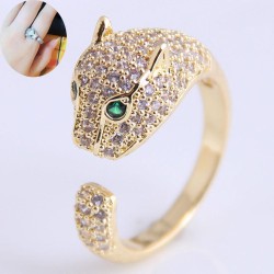 fine Korean style fashion sweetOL concise embed Zirconium leopard personality ..