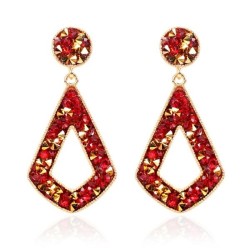 occidental style Alloy geometry earrings earring  fashion personality diamond ..