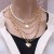 occidental style necklace retro temperament personality chain Pearl chain natural brief Double layer lo
