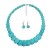 Bohemian style handmade beads turquoise short clavicle necklace occidental style retro chain set