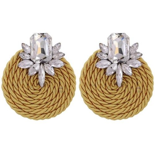  occidental style fashion personality Earring Round ear stud diamond weave earringsearrings