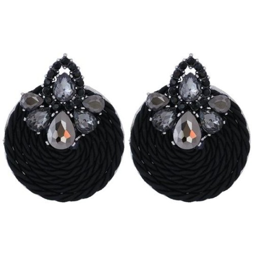  occidental style fashion personality Earring Round ear stud diamond weave earringsearrings