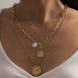 occidental style  brief necklace woman  imitate Pearl beads chain chain