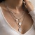 occidental style  brief necklace woman  imitate Pearl beads chain chain