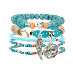 Bohemian style personality multicolor beads bangle   occidental style brief  b..