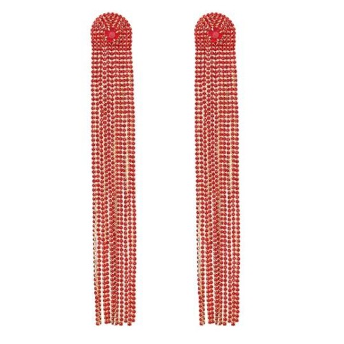 creative personality geometry long style tassel diamond temperament occidental style earrings woman retro atmosphe