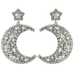 creative personality Moon Meniscus color diamond temperament occidental style ..