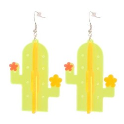 occidental style  flowers Acrylic geometry Acetate sheet ear stud