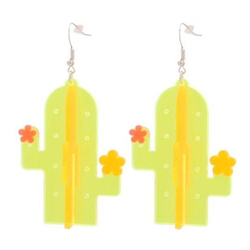 occidental style  flowers Acrylic geometry Acetate sheet ear stud