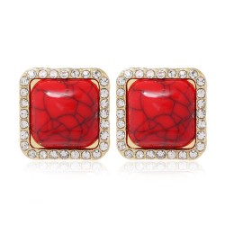occidental style fashion  Metal concise square accessories temperament ear stu..