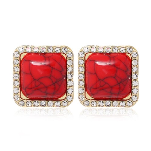 occidental style fashion  Metal concise square accessories temperament ear stud