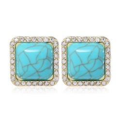 occidental style fashion  Metal concise square accessories temperament ear stu..