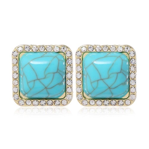 occidental style fashion  Metal concise square accessories temperament ear stud