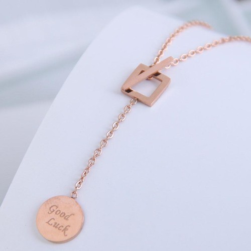 fine  Korean style fashion sweetOL titanium steel personality woman necklace