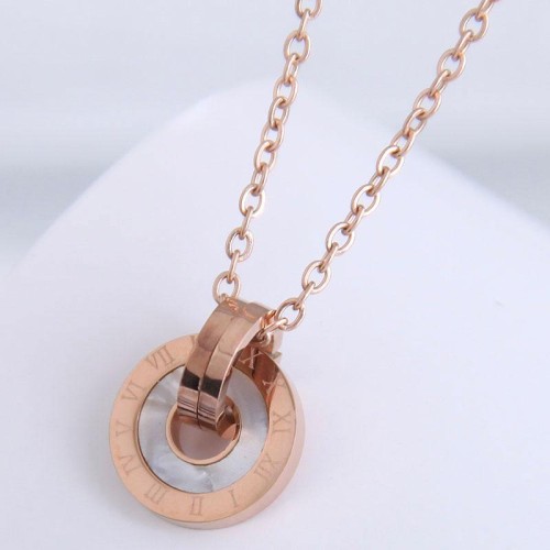 fine occidental style fashion titanium steel  concise Rome digit personality woman necklace
