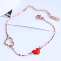 fine Korean style fashion sweetOL concise love titanium steel personality woma..