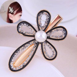 Korean style fashion Metal mosaic Rhinestone Bauhinia woman same style tempera..