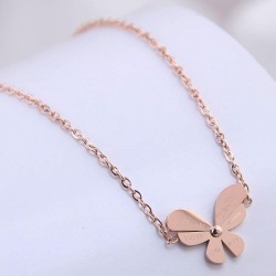 fine Korean style fashion titanium steel sweetOL concise fine butterfly person..