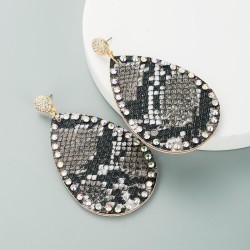 occidental style personality exaggerating drop Double surface printPU leather ..